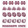 Mississippi State Bulldogs Multi-Purpose Vinyl Sticker Sheet