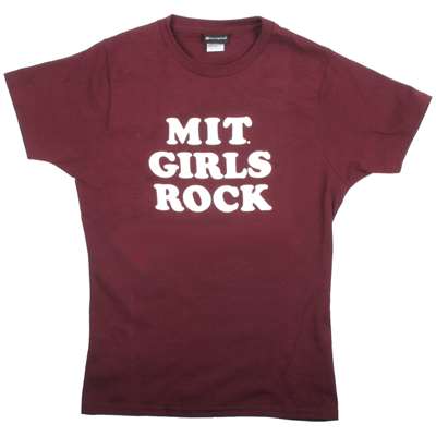 Mit T-shirt By Champion - Mit Girls Rock - Maroon