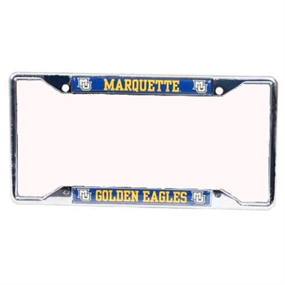 Marquette Golden Eagles Metal License Plate Frame w/Domed Insert