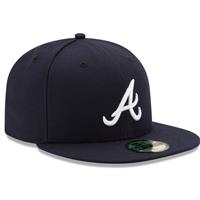 Atlanta Braves New Era 5950 Fitted Hat - Road - Navy
