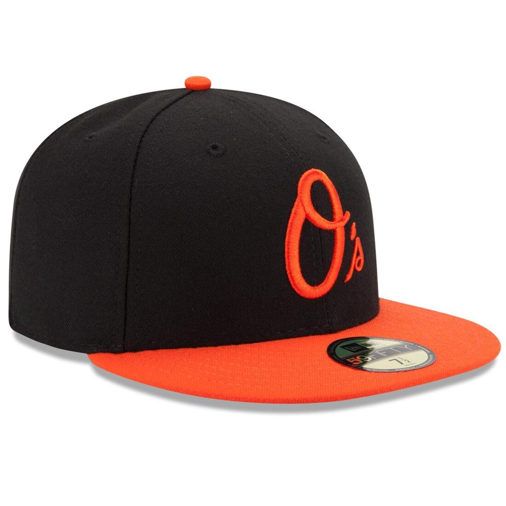 New Era Baltimore Orioles Authentic Collection 59FIFTY Hat - Black/Orange - 6 7/8