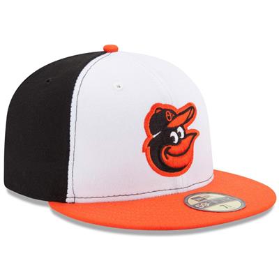 Baltimore Orioles New Era 5950 Fitted Hat - Home - White/Orange