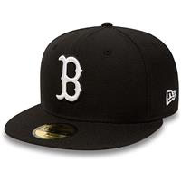 Boston Red Sox New Era 5950 League Basic Fitted Hat - Black/White
