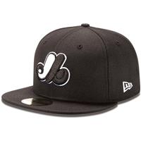 Montreal Expos New Era 5950 League Basic Fitted Hat - Black/White