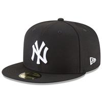 New York Yankees New Era 5950 League Basic Fitted Hat - Black/White