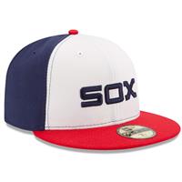 Chicago White Sox New Era 5950 Fitted Hat - Alt 2 - White/Red