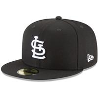 St. Louis Cardinals New Era 5950 League Basic Fitted Hat - Black/White