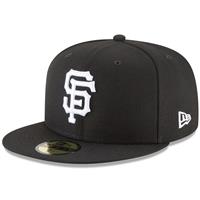 San Francisco Giants New Era 5950 League Basic Fitted Hat - Black/White