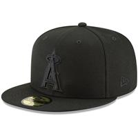 Anaheim Angels New Era 5950 Fitted Hat - Black/Black
