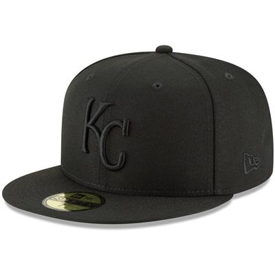 Kansas City Royals New Era 5950 Fitted Hat - Black/Black