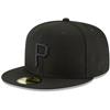 Pittsburgh Pirates New Era 5950 Fitted Hat - Black/Black