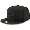Washington Nationals New Era 5950 Fitted Hat - Black/Black