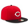 Cincinnati Reds New Era 5950 Fitted Hat - Road - Red/Black