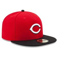 Cincinnati Reds New Era 5950 Fitted Hat - Road - Red/Black