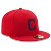 Cleveland Indians New Era 5950 Fitted Hat - Alt - Red