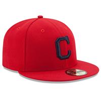 Cleveland Indians New Era 5950 Fitted Hat - Alt - Red