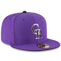 Colorado Rockies New Era 5950 Fitted Hat - Alt 2 - Purple