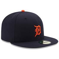 Detroit Tigers New Era 5950 Fitted Hat - Road - Navy