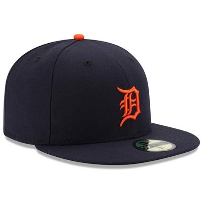 Detroit Tigers New Era 5950 Fitted Hat - Road - Navy