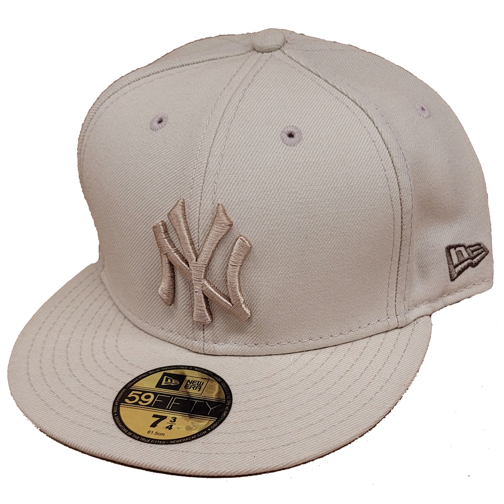 New York Yankees New Era 5950 Basic Fitted Hat - Stone/Camel