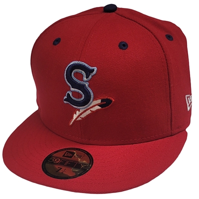 Spokane Indians New Era 5950 Fitted Hat - Red