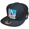 LA Dodgers New Era 5950 4 Corners Fitted Hat - Bla
