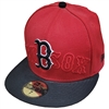 Boston Red Sox New Era 5950 Over Logo Fitted Hat -