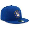 Milwaukee Brewers New Era 5950 Fitted Hat - Alt - Royal