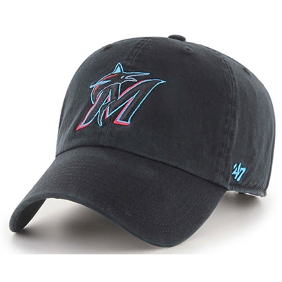 Miami Marlins 47 Brand Clean Up Adjustable Hat - B