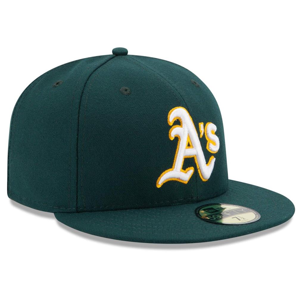 Oakland Athletics New Era 5950 Fitted Hat - Road - White Logo