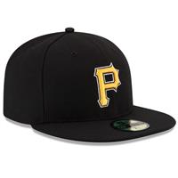 Pittsburgh Pirates New Era 5950 Fitted Hat - Alt - Black