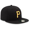 Pittsburgh Pirates New Era 5950 Fitted Hat - Game - Black