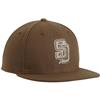 San Diego Padres New Era 5950 Fitted Hat - Alt 2 - Brown