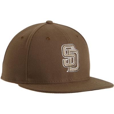 San Diego Padres New Era 5950 Fitted Hat - Alt 2 - Brown