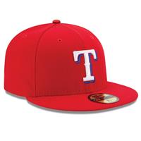 Texas Rangers New Era 5950 Fitted Hat - Alt - Red