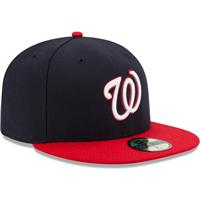 Washington Nationals New Era 5950 Fitted Hat -  Alt - Navy/Red