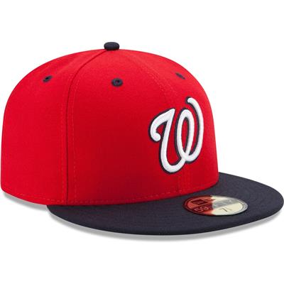 Washington Nationals New Era 5950 Fitted Hat -  Alt 2 - Red/Navy