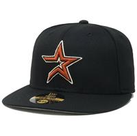 Houston Astros New Era 5950 Fitted Hat - Game - Black