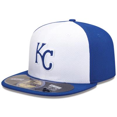Kansas City Royals New Era 5950 Batting Practice Fitted Hat - White