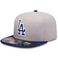 Los Angeles Dodgers New Era 5950 Batting Practice Fitted Hat - Road - Grey