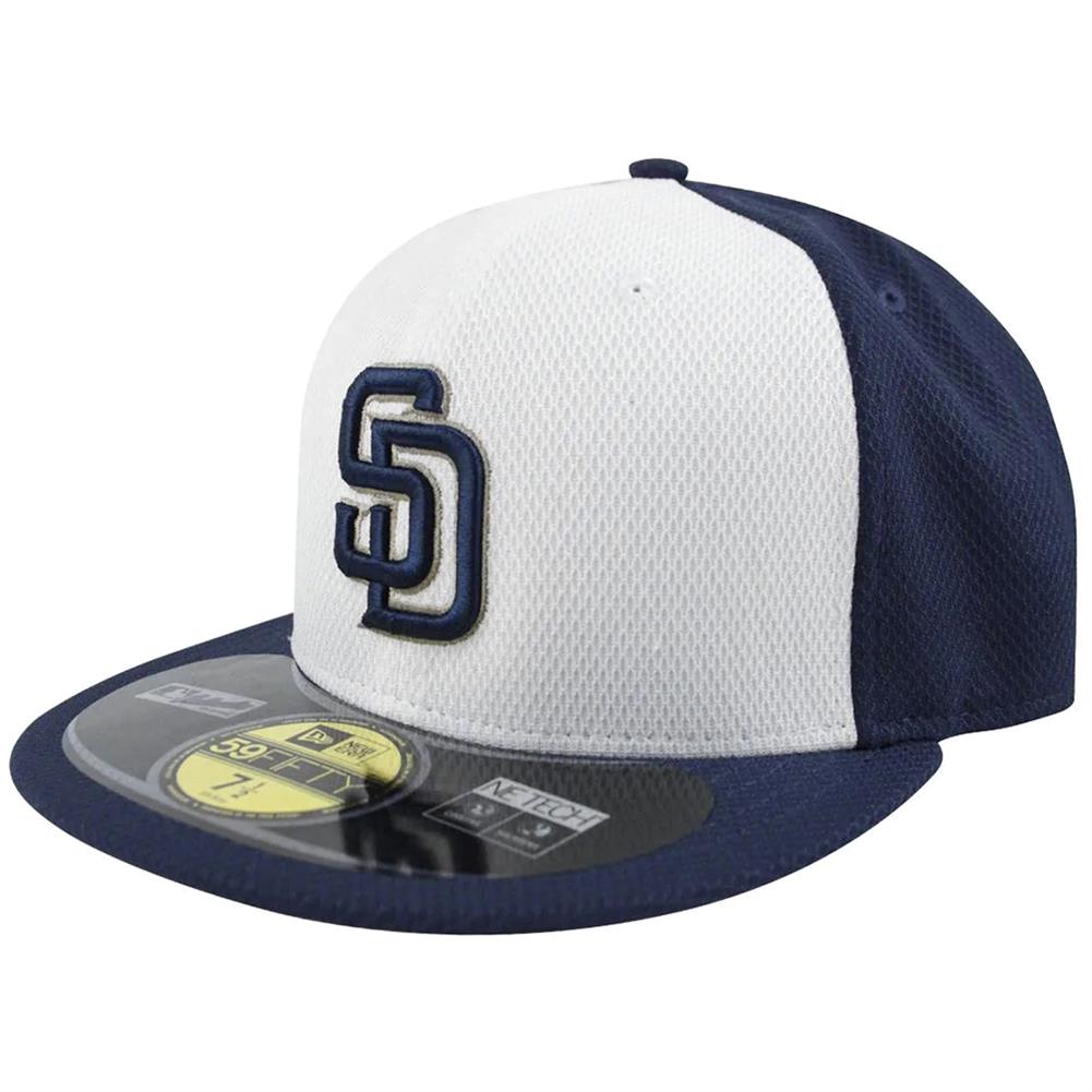 San Diego Padres New Era 5950 Batting Practice Fitted Hat - White