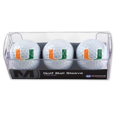 Miami Hurricanes Golf Balls - 3 Pack