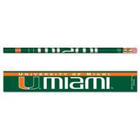 Miami Hurricanes Pencil - 6-pack