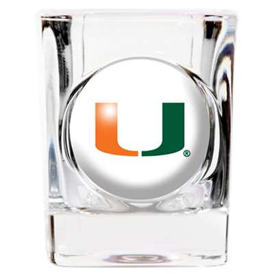 Miami Hurricanes Shot Glass - Square 2oz