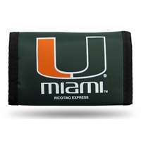 Miami Hurricanes Nylon Tri-Fold Wallet