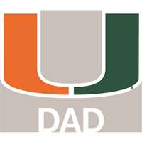 Miami Hurricanes Transfer Decal - Dad