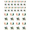 Miami Hurricanes Small Sticker Sheet - 2 Sheets