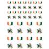 Miami Hurricanes Small Sticker Sheet - 2 Sheets
