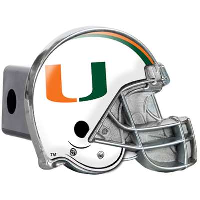 Miami Hurricanes Trailer Hitch Receiver Cover - Helmet