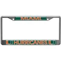 Miami Hurricanes Metal License Plate Frame w/Domed Acrylic